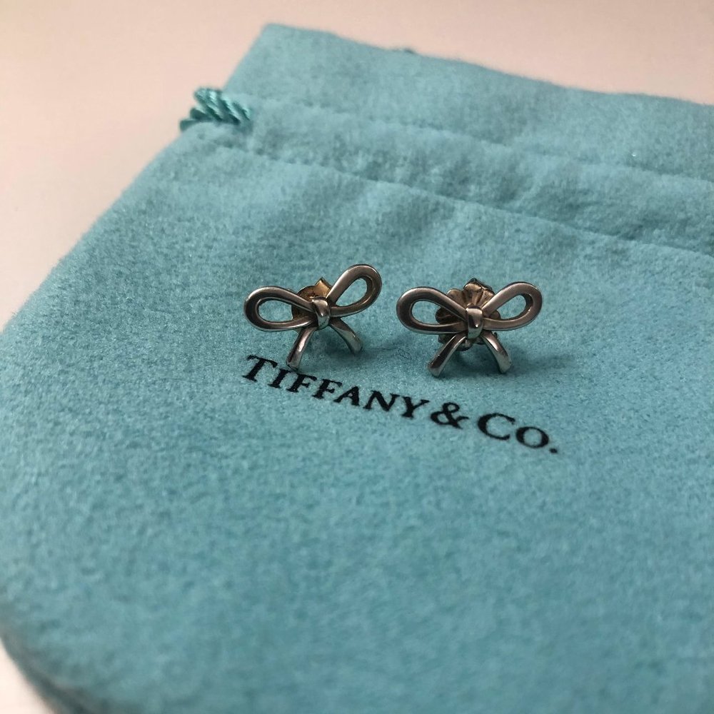 Tiffany & Co. Silver Bow Earrings